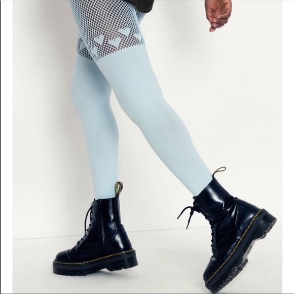 HEARTS SUSPENDER PASTEL BLUE HOSIERY NWT BLACKMILK - Picture 7 of 8